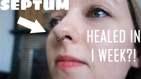 Septum Piercing Update Healing Period Youtube