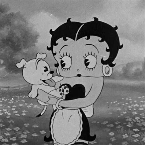 Bettyboop And Pudgy Betty Boop Art Betty Boop Cartoon Black And White