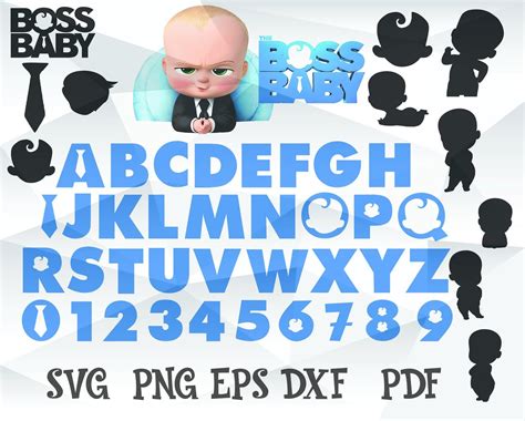 Boss Baby Font Svg Boss Baby Letters In 2020 With Images Boss Baby