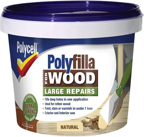Polycell 5207194 Polyfilla 2 Part Wood Filler 750 G Natural Amazon