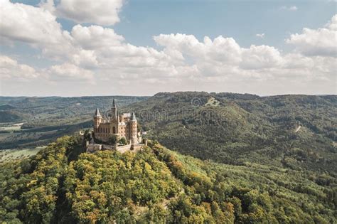 Aerial View Of Hohenzollern Castle Stock Image Image Of Palace