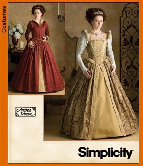 Diy Sewing Pattern Simplicity 3782 Renaissance Dress Costume