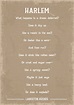 Langston Hughes Harlem Poem Art Print - Etsy UK