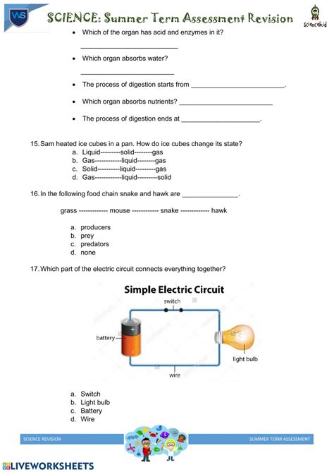 Not sure where to start? Grade 3 Science worksheet