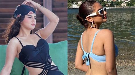 Beach Bikini Vibes Avneet Kaur And Anushka Sens Dripping Looks In Bikini Sets