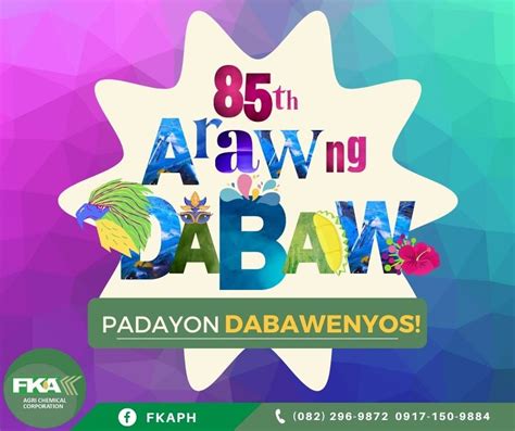Happy 85th Araw Ng Dabaw Mga Fka Agri Chemical Corp