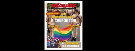 L Hebdomadaire Minute Poursuivi Par SOS Homophobie Pour Sa Une Sur Le Mariage Gay Jean Marc