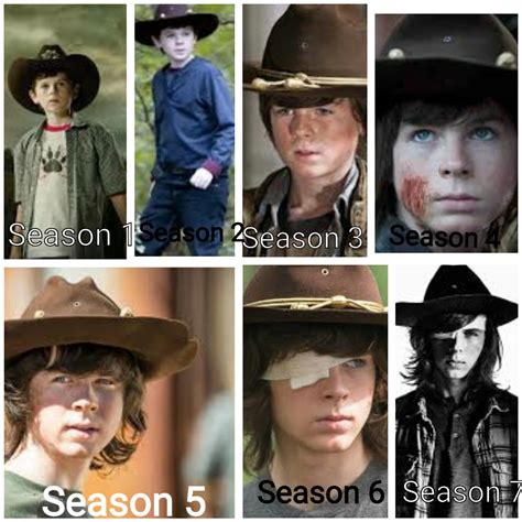 Carl Grimes Evolution Seasons 1 7 Carl Grimes The Walking Dead The