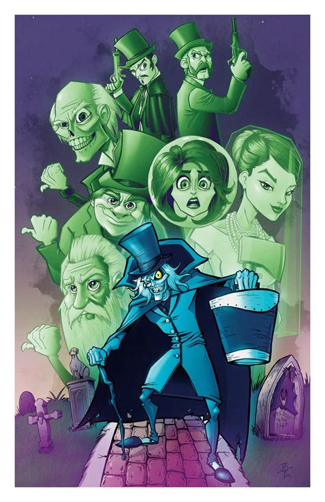 Haunted Mansion Poster Disneyland Art Hatbox Ghost Ghosts Etsy