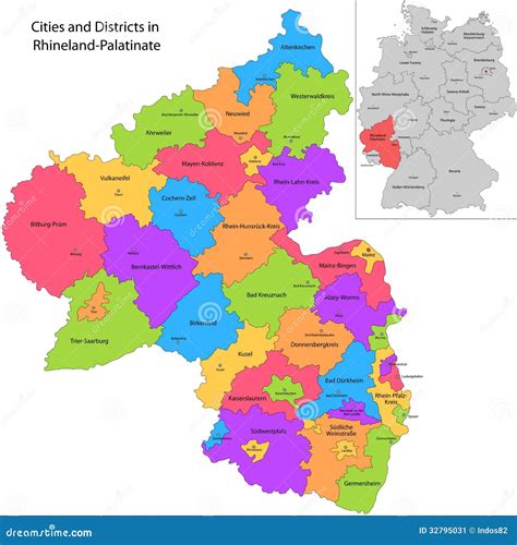 Staat Von Deutschland Rheinland Pfalz Stockbild Bild 32795031