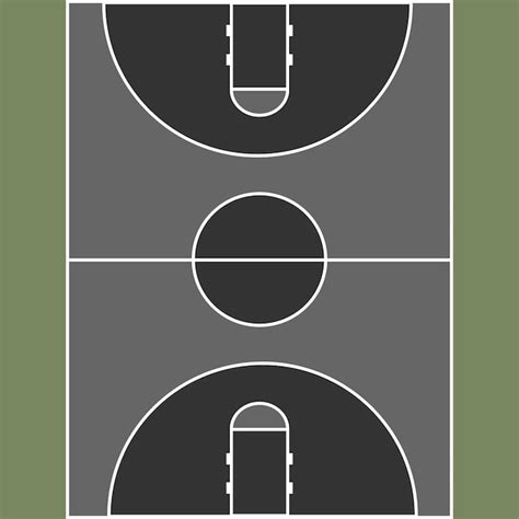 Premium Vector Basketball Court Illustration Vector In Flat Design
