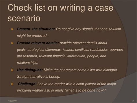 How To Write Effective Case Scenarios
