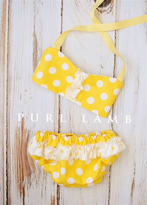 Page Not Found Yellow Polka Dot Bikini Cute Bathing