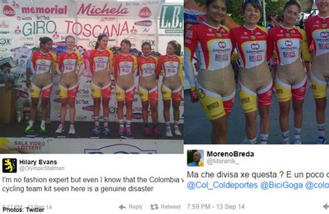 Cycling Colombian Women S Nude Kit Deemed Unacceptable News AsiaOne