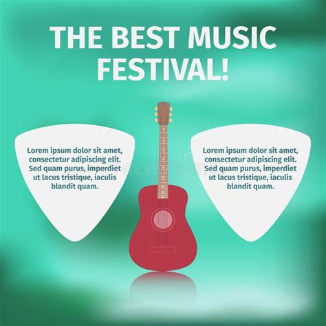 Acoustic Guitar On Festival Banner Stock Vector Illustration Of