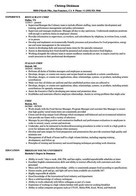 Indian Chef Resume Sample Word Master Of Template Document