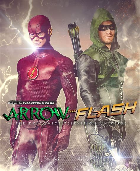 The Flash And Green Arrow On Behance The Flash Arrow Poster Daily