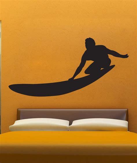 vinyl wall decal sticker longboard surfing 1544