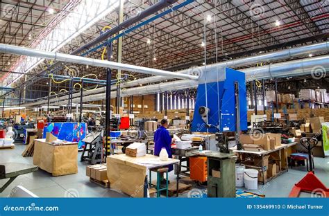 Inside A Printing And Packaging Factory Facility Editorial Image