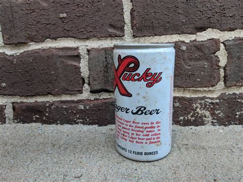 Lucky Lager Beer Vintage Aluminum Beer Can Etsy