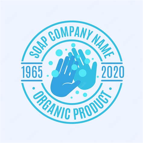 Free Vector Soap Logo Template With Hands