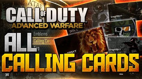 All Calling Cards In Call Of Duty Advanced Warfare Youtube
