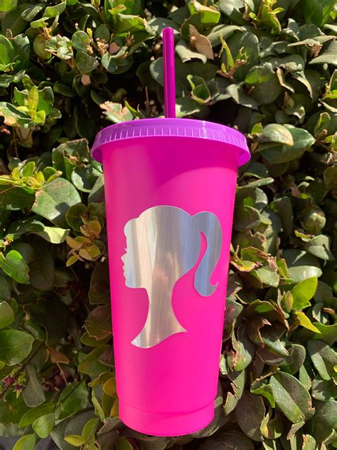 Barbie Cold Cup Holographic Barbie Girl Cup Color Changing Etsy