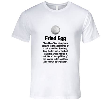 Golf Tshirt Fried Egg Golf Ball Funny Golfer T Shirt