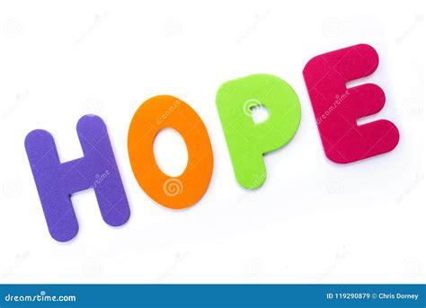 The Word Hope Stock Image Image Of Ambition Colorful 119290879