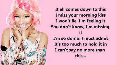 Nicki Minaj Right By My Side Ft Chris Brown Lyrics Youtube