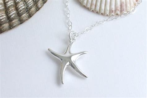 Starfish NecklaceSterling Silver Beach Starfish Necklace Silver