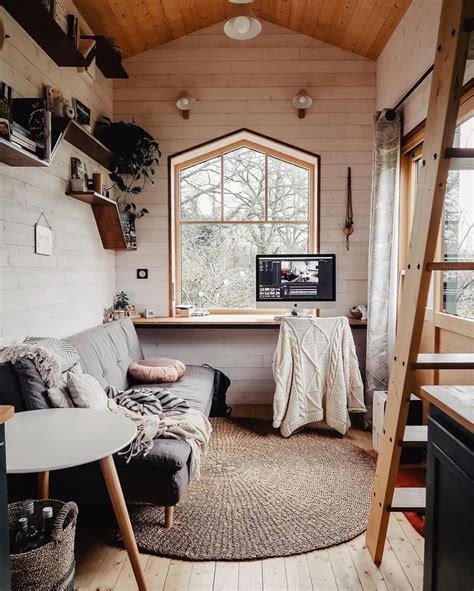 A Cozy Tiny House Living Work Room Cozy And Comfy Tiny House Living