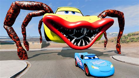 Escape From The Lightning Mcqueen Eater Car Vs Lightning Mcqueen