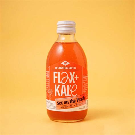 kombucha sex on the peach flax and kale 250 ml ametller origen ametller origen