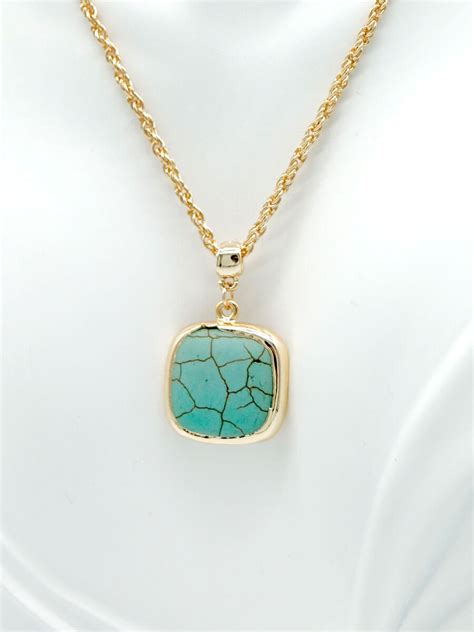 Turquoise Stone Necklace Sweetypretty