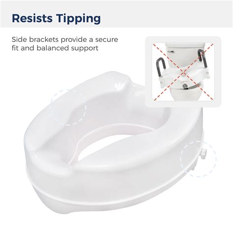 Drive Medical Raised Toilet Seat With Lock Standard Seat 4