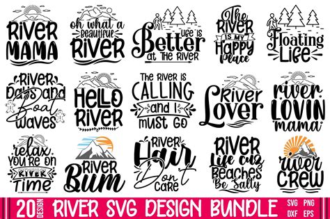River Svg Design Bundle Graphic By Designmaster · Creative Fabrica