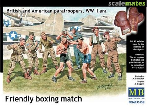 Friendly Boxing Match British And American Paratroopers Master Box