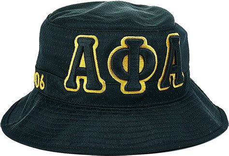 Phi Alpha Alpha Hat Bucket Black Letters Greek Fraternity Bucket Hats