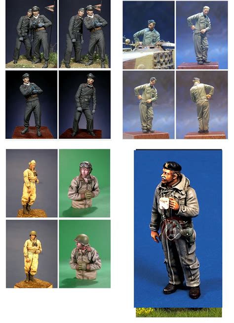 Unpainted Scale 135 Tanker And Panzer Crew Figure Historical Resin