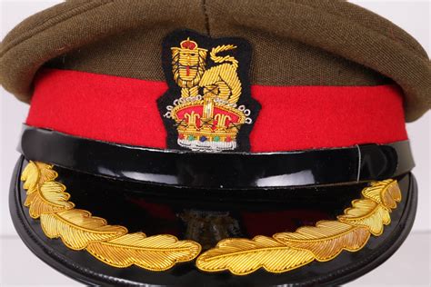 Ww2 British Army Officers Visor Hat Gold Braid Cap Military 59cm Lge