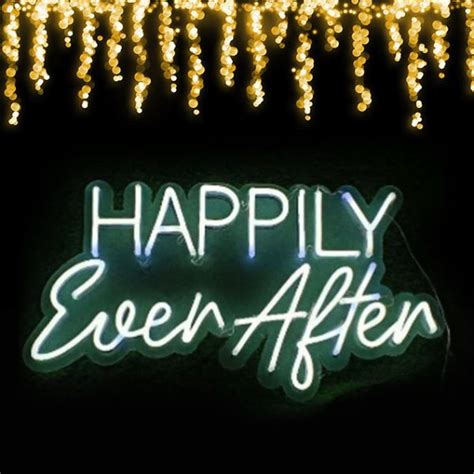 Happily Ever After Battery Operated Neon Sign Custom Neon