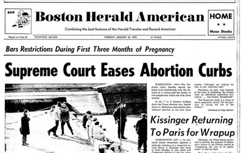 From The Archives The Day Roe V Wade Was Passed 7 2