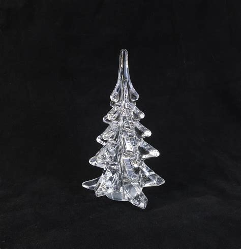 Vintage Silvestri Christmas Tree Crystal Clear Art Glass Etsy