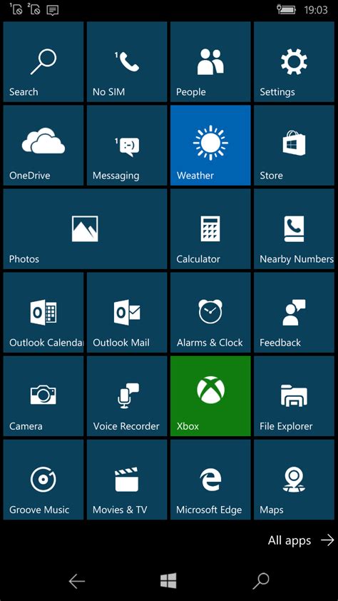 Windows 10 Mobile Build 1024016396 Betawiki