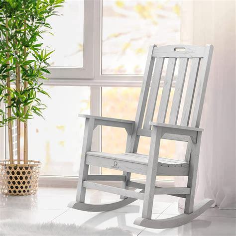Outdoorindoor Rocking Chair With 350lbs Support Ot Qomotop All