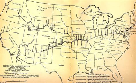 Old Trails Road Map By Missouri Daughters Of The American Revolution