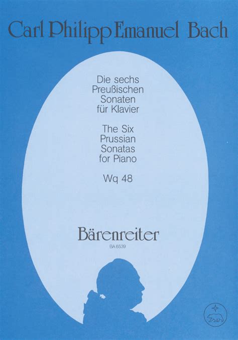 c p e bach the 6 prussian sonatas wq 48 barenreiter us