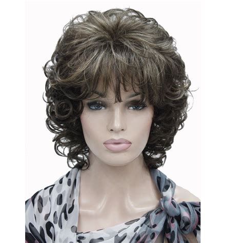 lydell short soft shaggy layered classic cap full synthetic wigs 8tt124 brown with