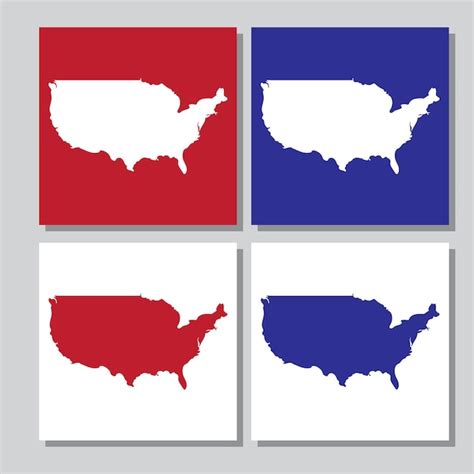 Premium Vector Usa Map United States Map Flat Illustration